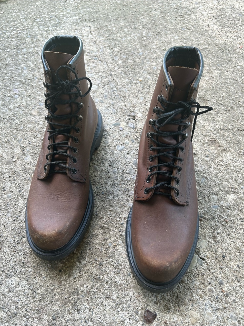 Red wing Men's Brown Leather Lace-Up Combat Boots Sz 11 D